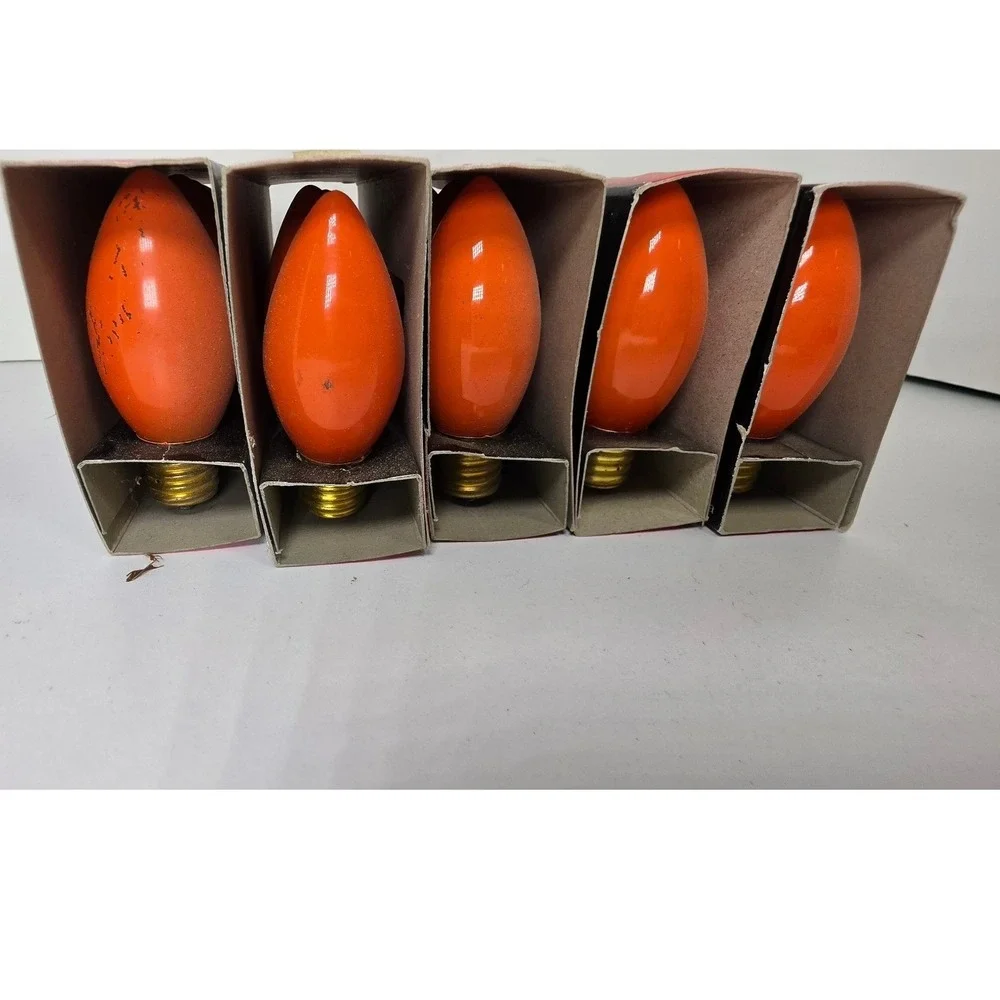 Holiday Seasons C-9 1/4 Replacement Bulbs Orange 7W 120V 20 Count Total 5 Packs